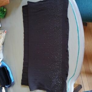 Charming Charlie Black Gradient  Sparkling Elegant Neutral Scarf/Wrap Shawl XXL